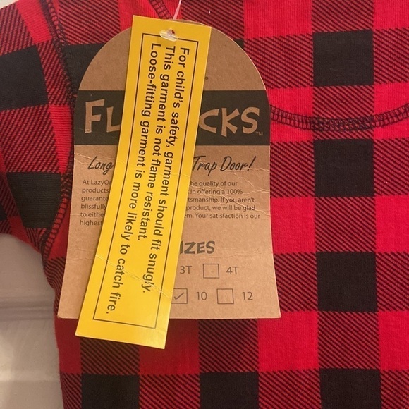 Kids Size 10 Long Johns PJs Pajamas with Trap Door NWT - Picture 9 of 10